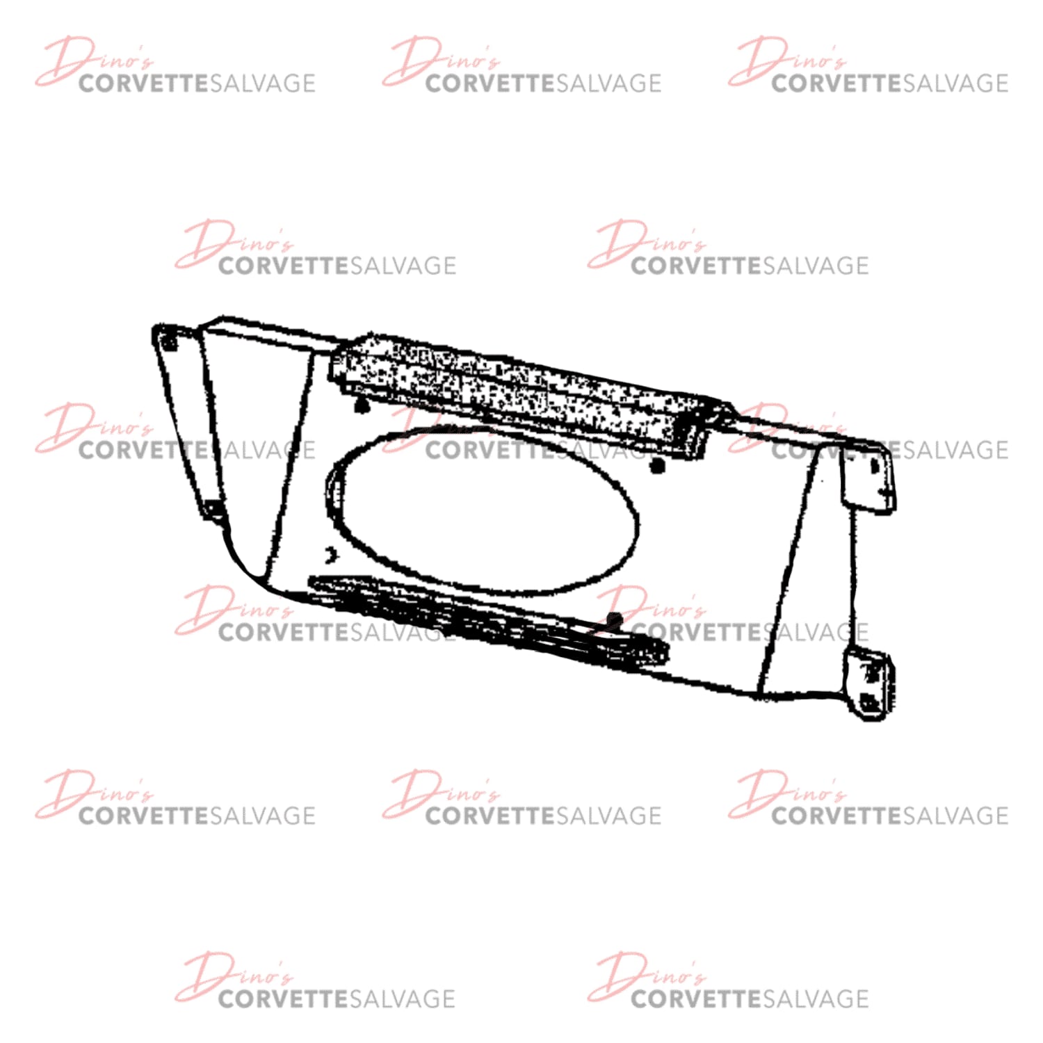 C4 Used Radio Front Speaker Mount Plate 1990-1996