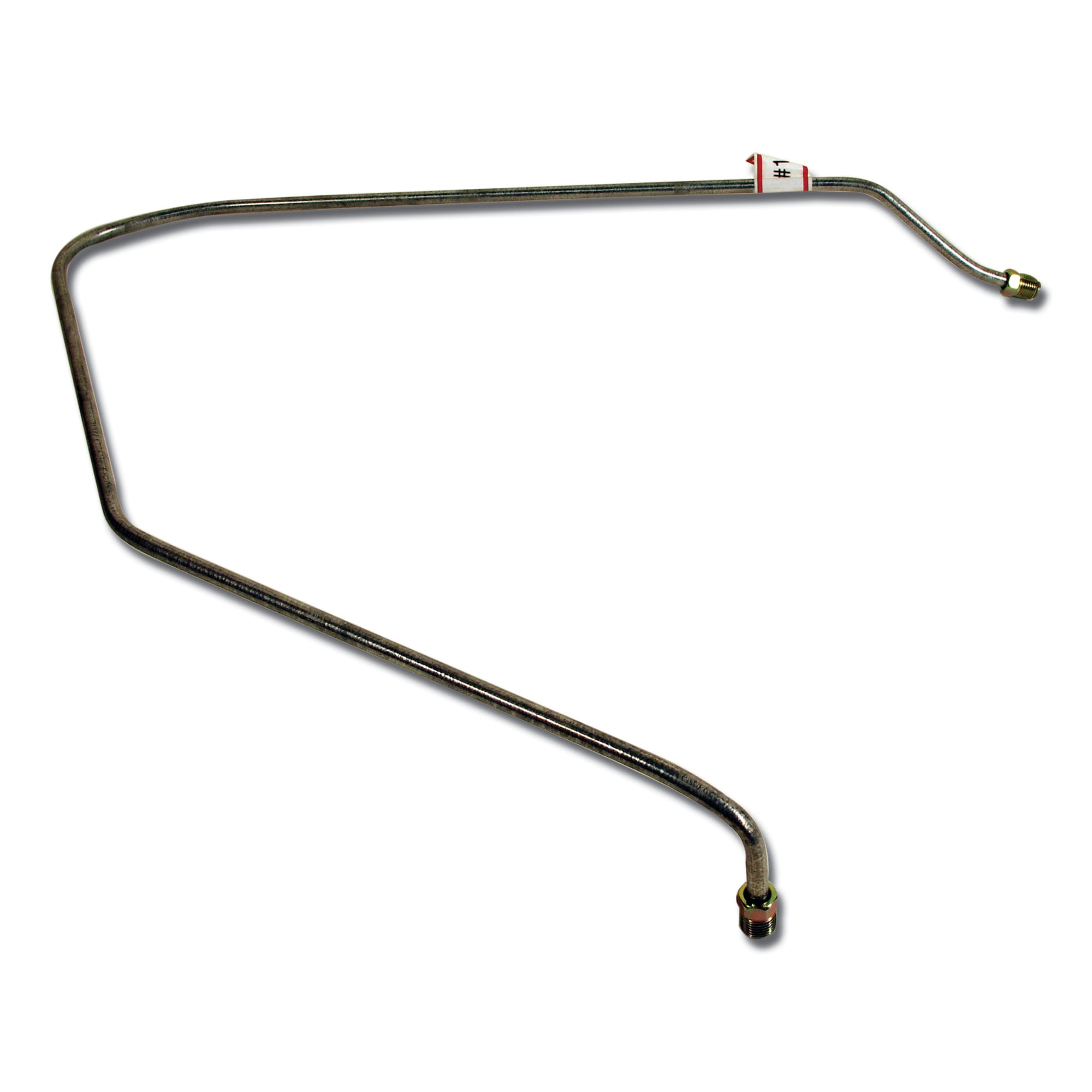 C2 New Driver-Side Brake Line, Master Cylinder To Front Block with PB 1/4 Inch 1965-1966