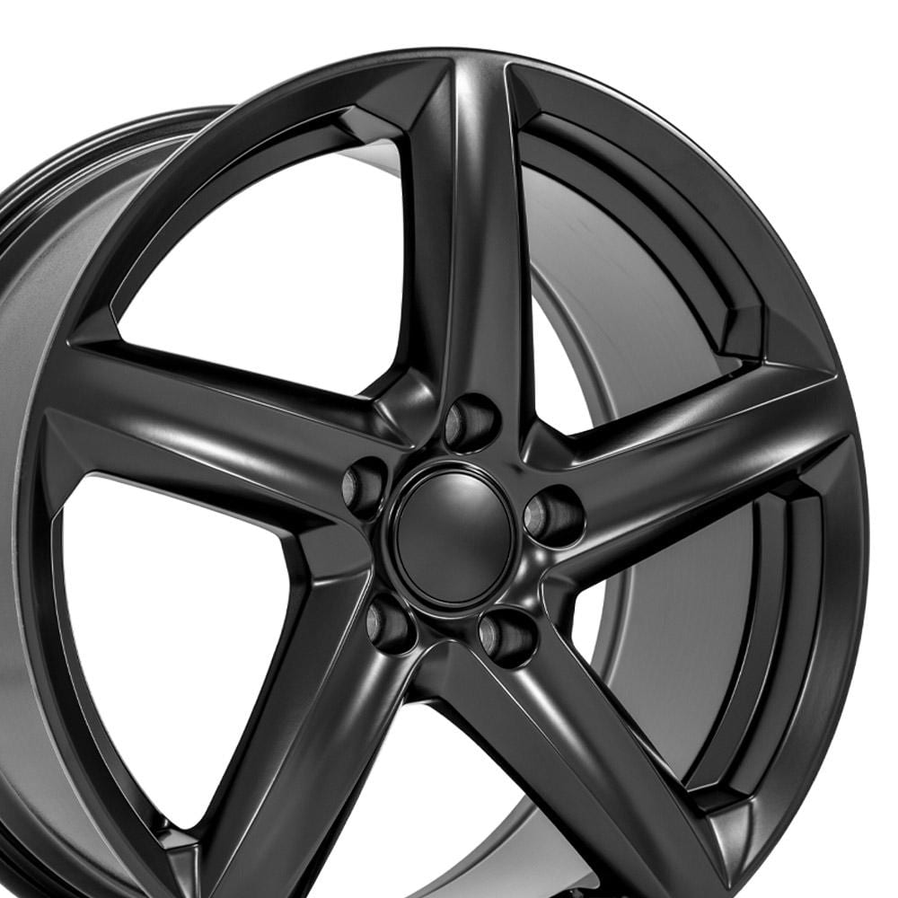 C6-C7 New Satin Black 18x8.5 and 19x10 Wheel Set of 4 (CV02C) 2005-2019