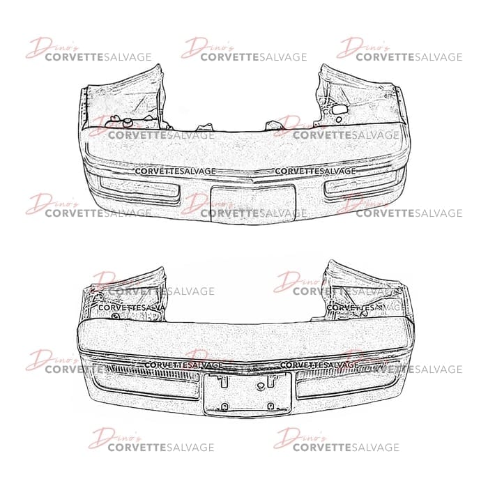 C4 Used Front Bumper Assembly 1984-1996