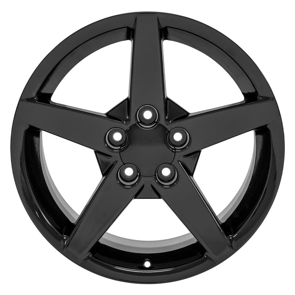 C4 New Gloss Black 18x9.5 Wheel Set of 4 (CV06A) 1988-1996