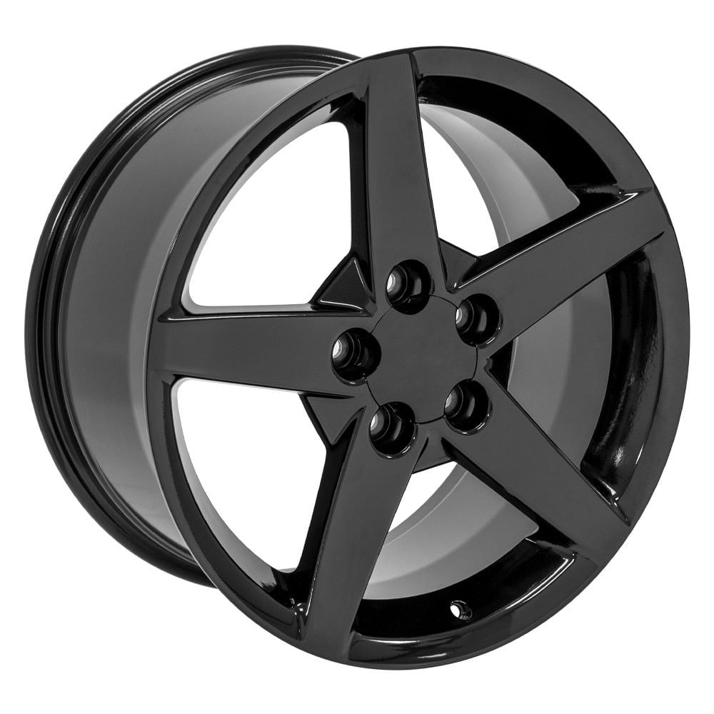 C4 New Gloss Black 18x9.5 Wheel Set of 4 (CV06A) 1988-1996