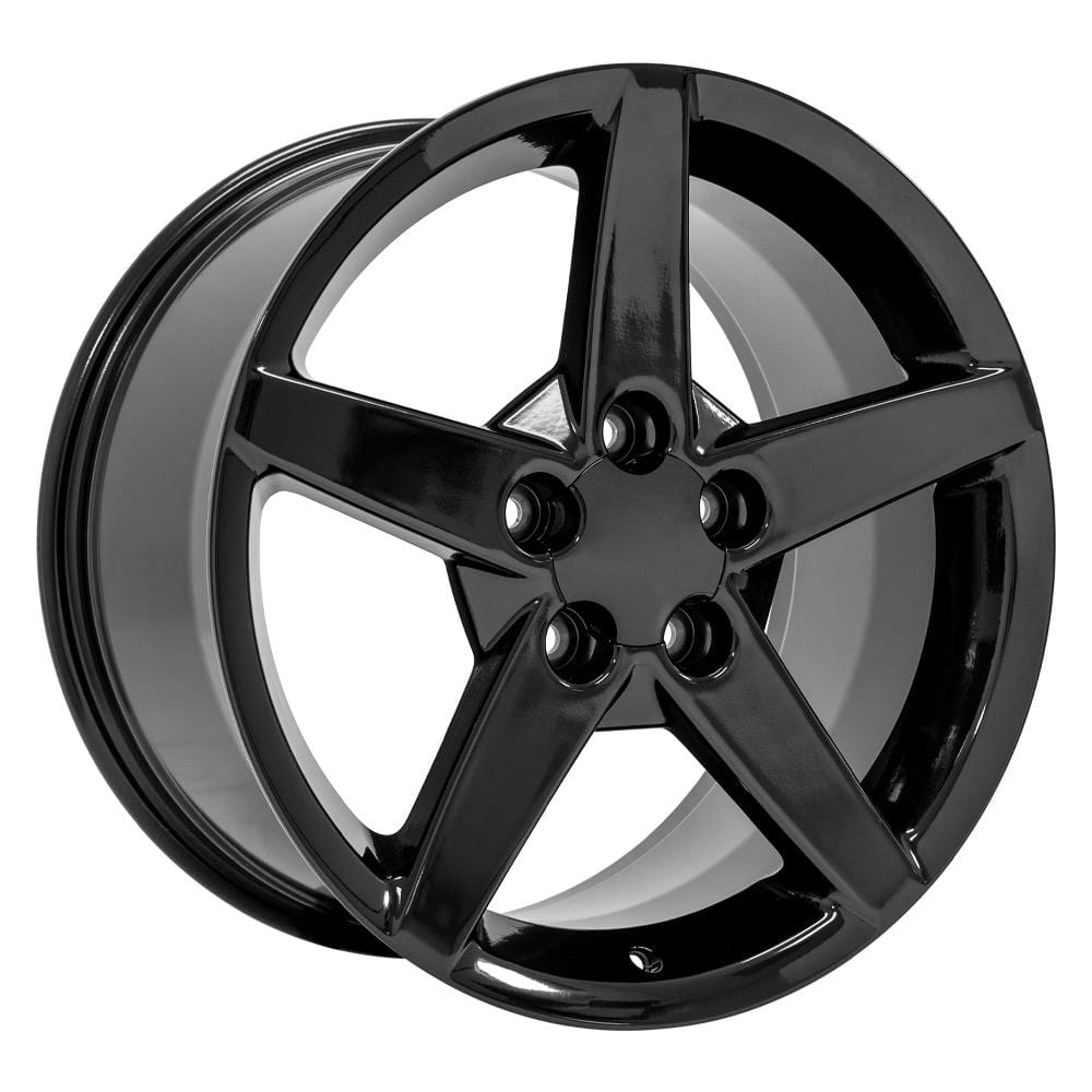 C4 New Gloss Black 18x9.5 Wheel Set of 4 (CV06A) 1988-1996