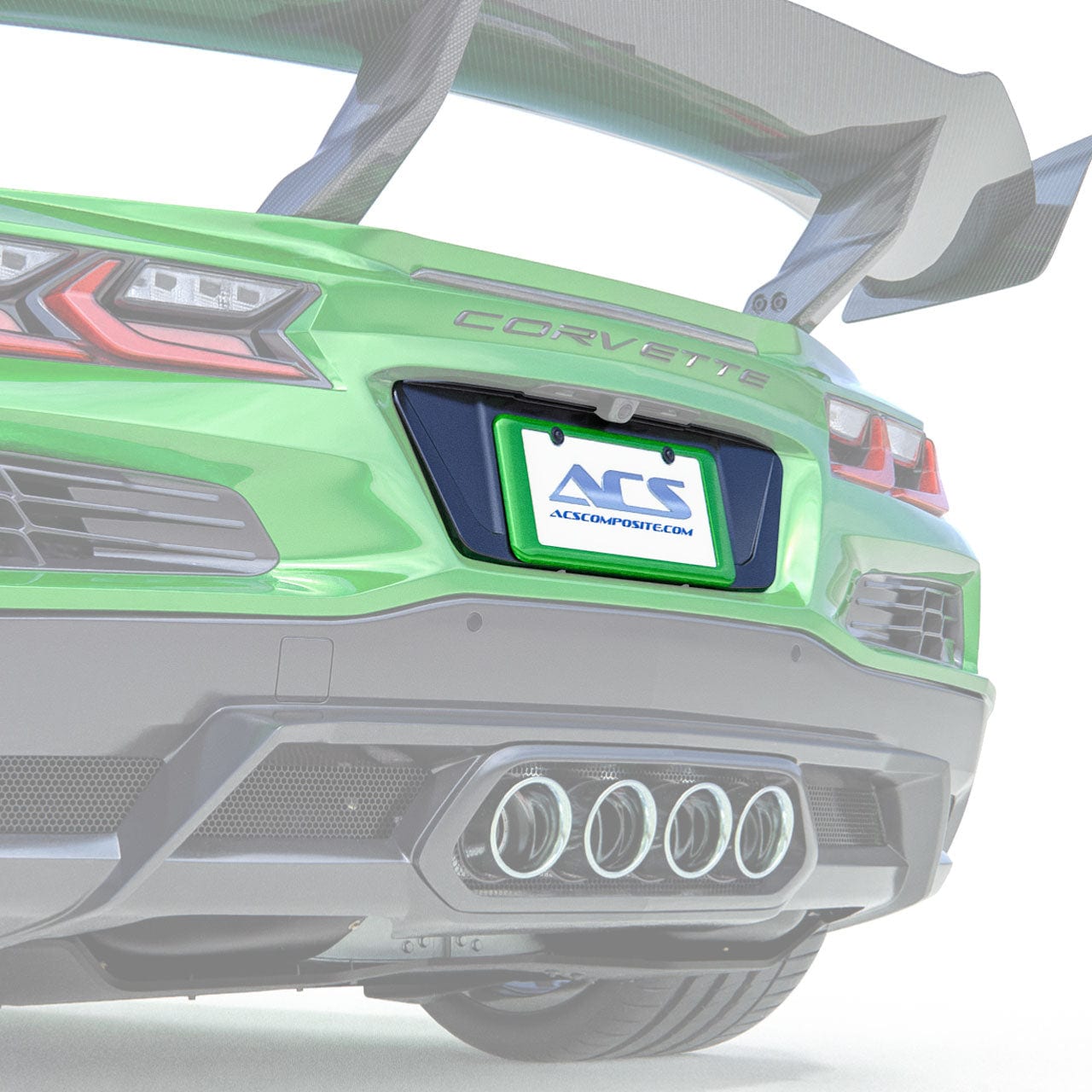 New C8 ZR1 High Wing License Plate Filler 2025-2026