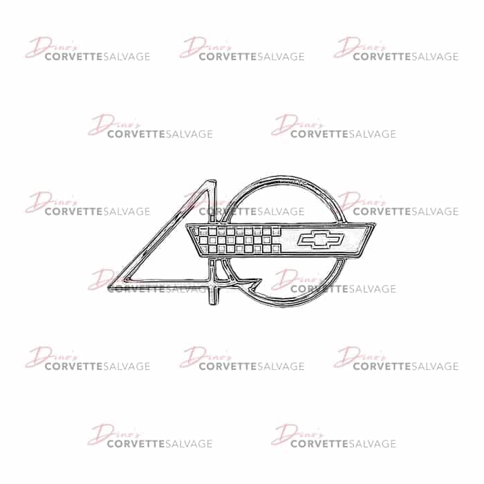 C4 Used 40th Anniversary Side Hood Emblem 1993