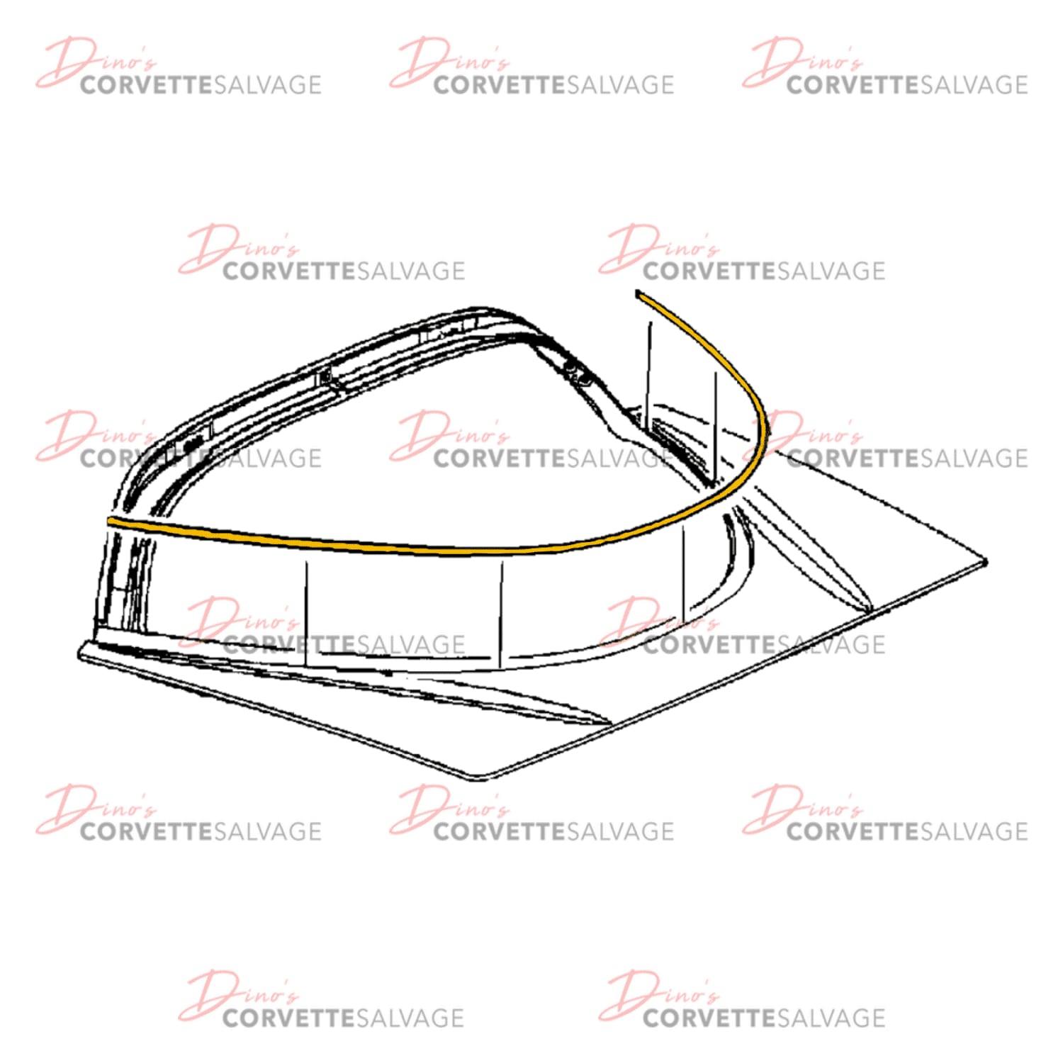 C5 Used Coupe Rear Compartment Lift Window Front Auxiliary Seal 1997-2004