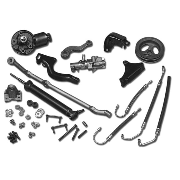 C2-C3 New Power Steering Conversion Kit, Small Block, 63-68 Base & 69-74 with Air Conditioning 1963-1974