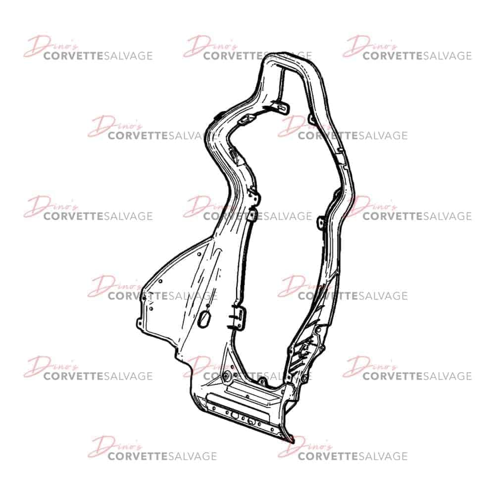 C7 Used Front Seat Back Frame 2014-2019