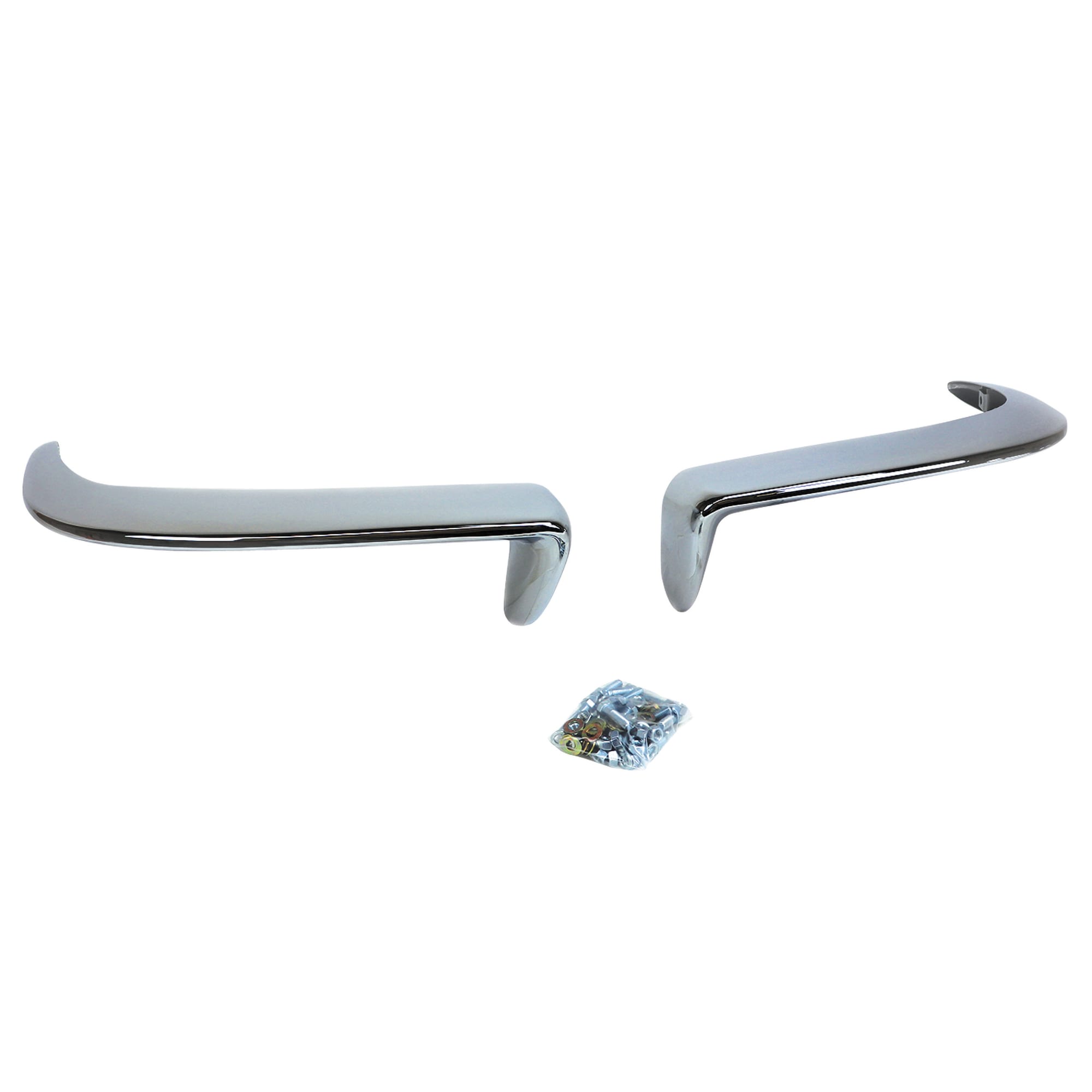 C2 New Chrome Bumper Set with Hardware - Rear 1963-1967