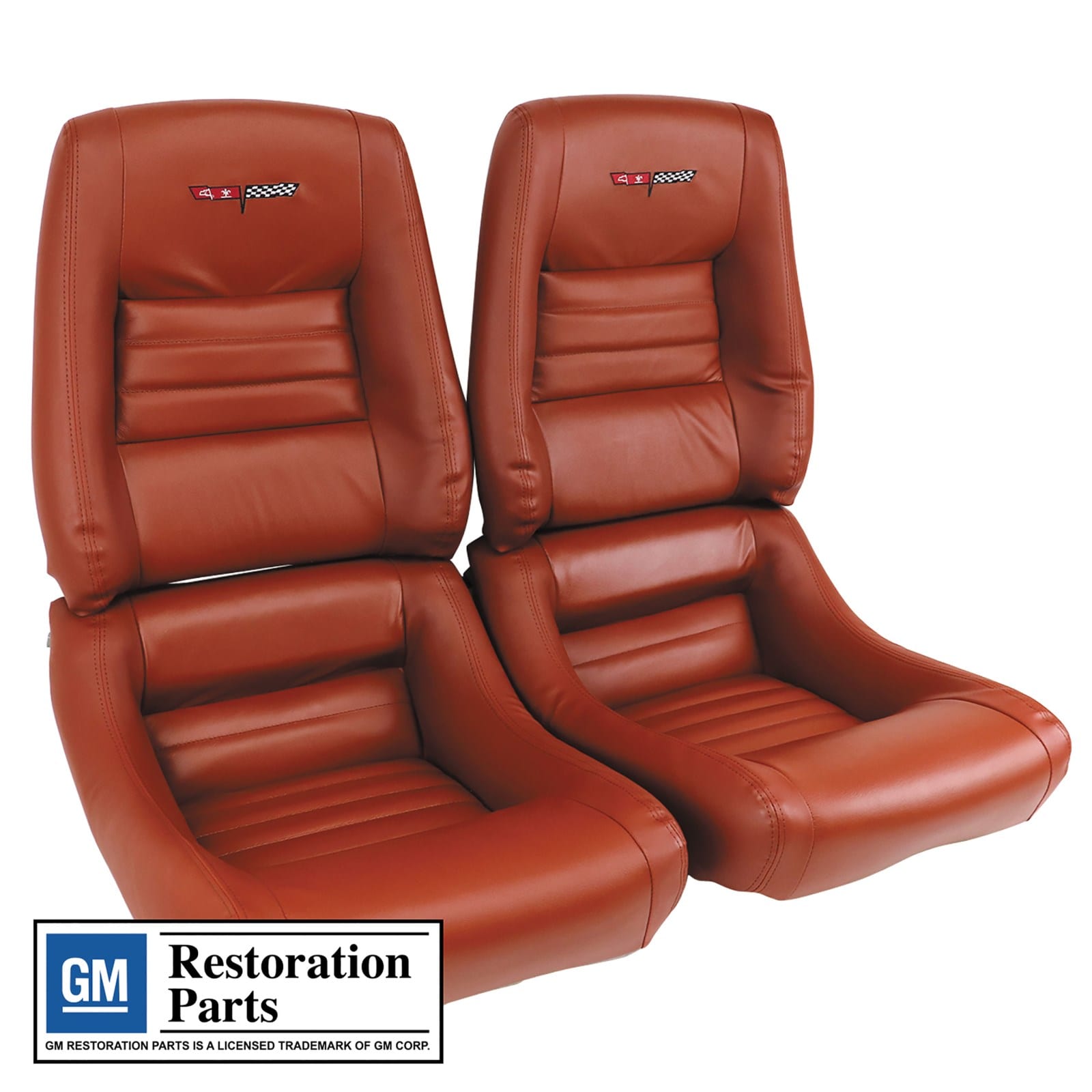 C3 New Mounted Embroidered Seat Cover Parts & Labor Bundle - 100% Leather with 4" Bolster 1979-1982