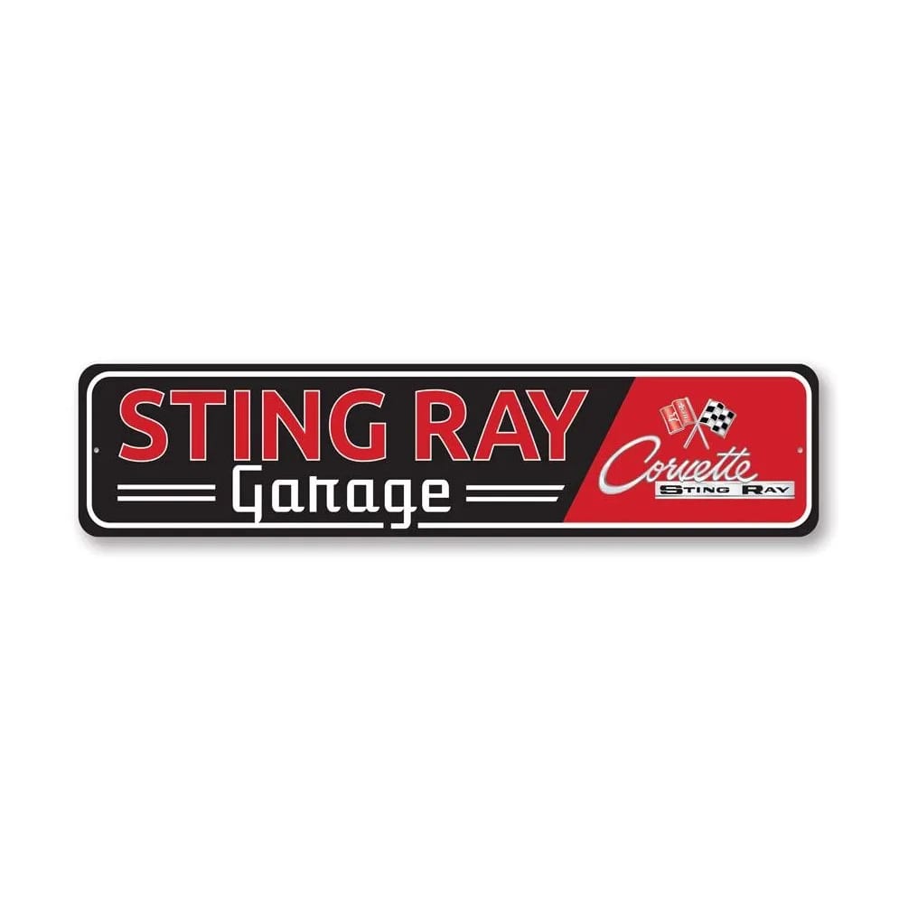 C1-C8 New Sting Ray Garage Sign - 4x18in 1953-2026