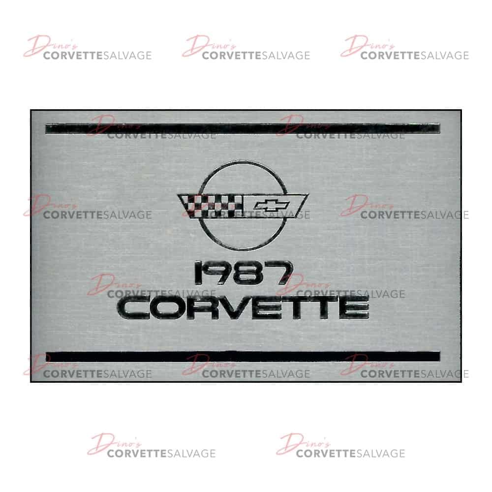 C4 Used Corvette Owner’s Manual 1987