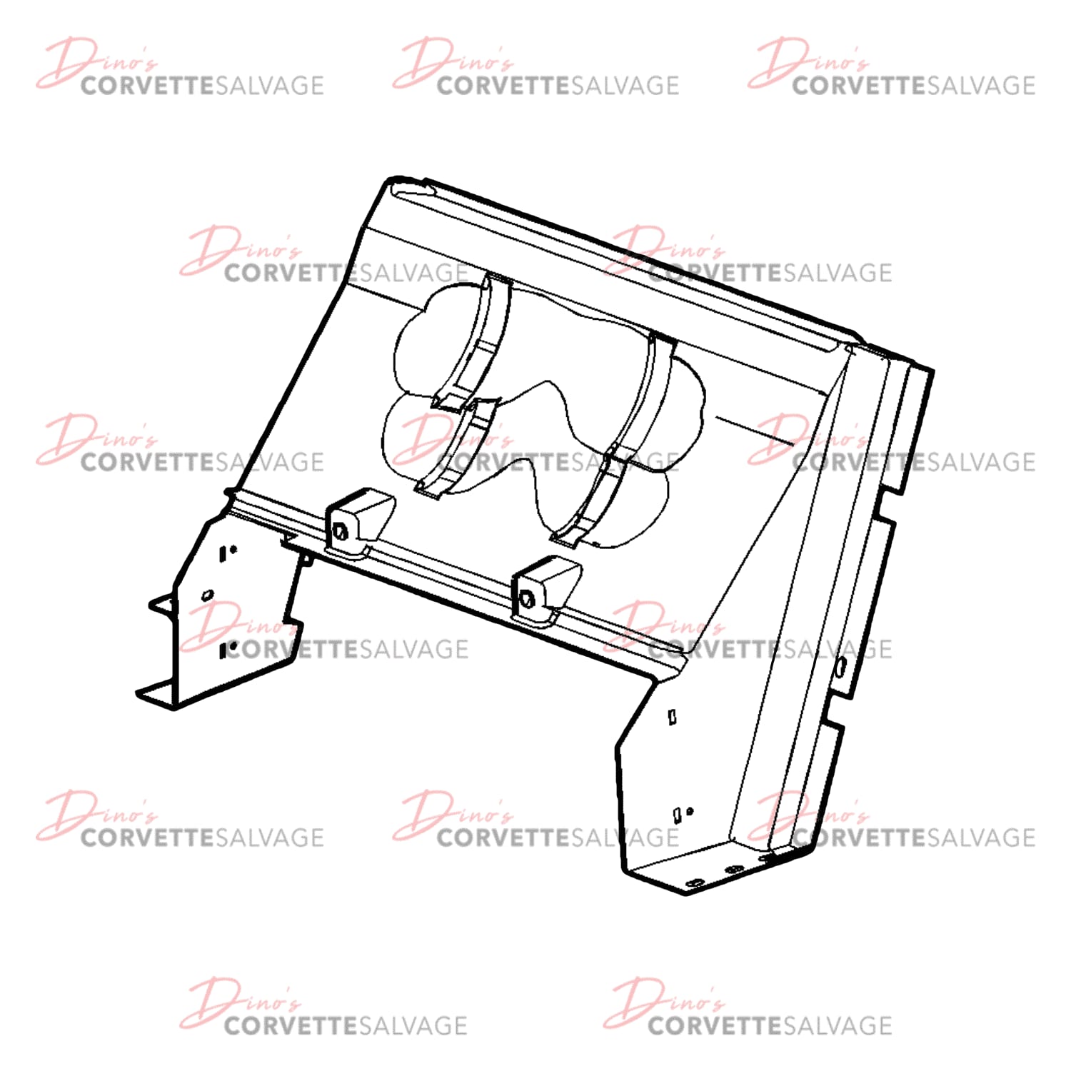 C6 Used Radiator Air Baffle (without Oil Cooler option) 2005-2013