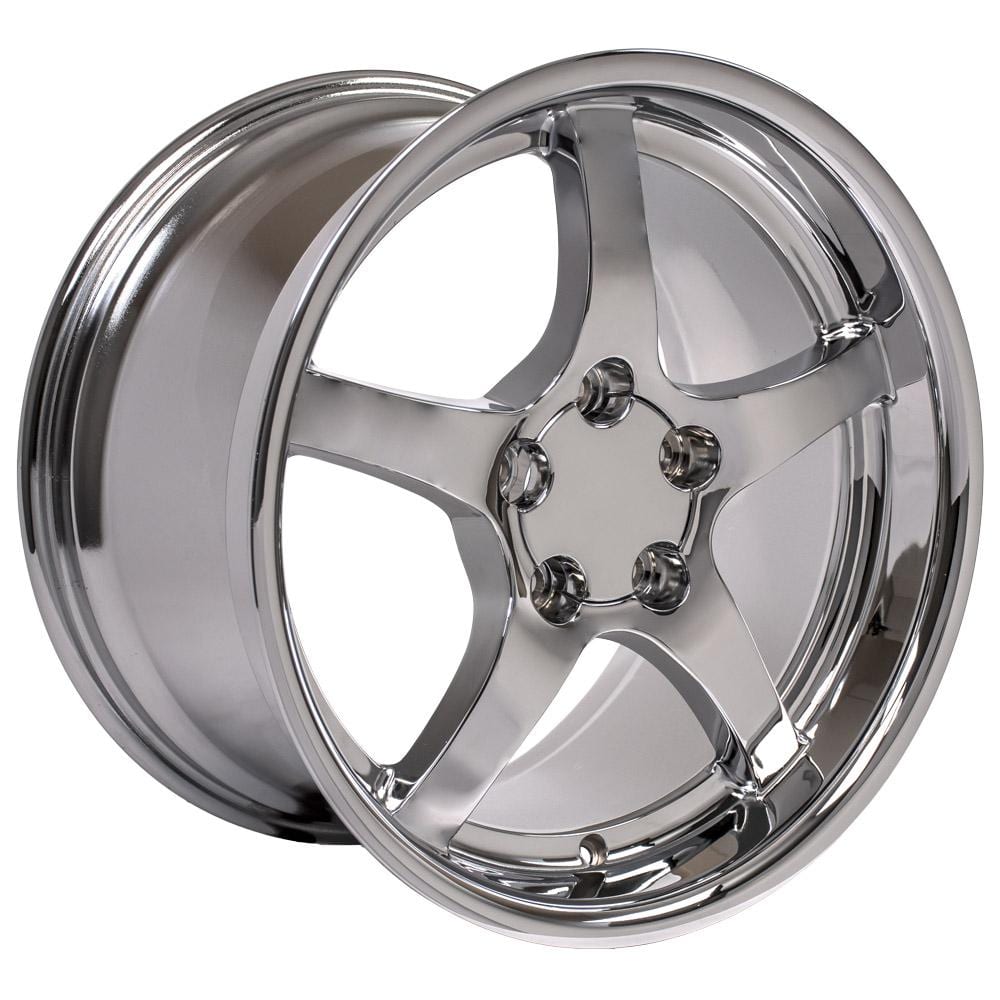 C4-C5 New Chrome 17x9.5 and 18x10.5 Wheel Set of 4 (CV05) 1988-2004