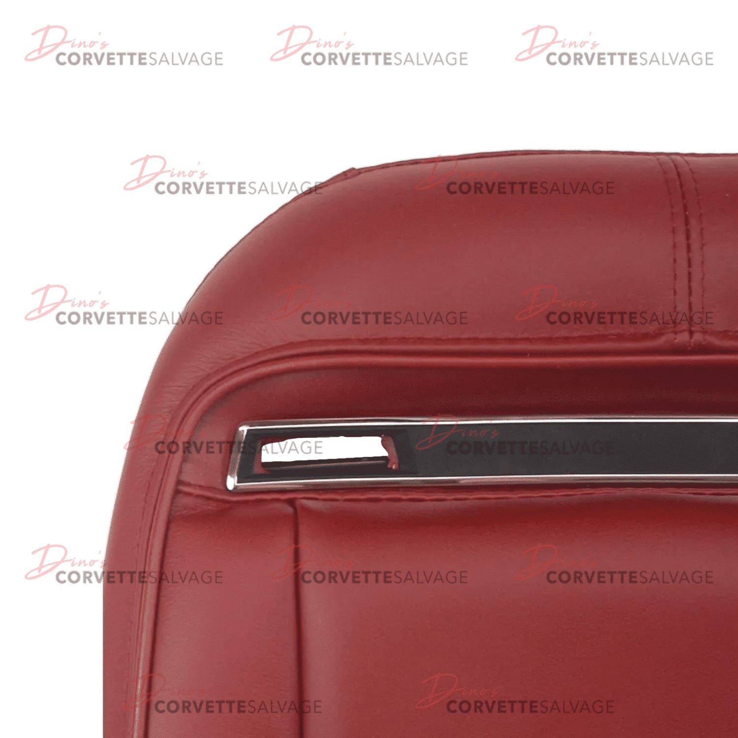 C3 Corvette New Leather & Vinyl Oxblood Mounted Seat Cover Set with Shoulder Harness 1975
