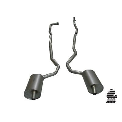 C3 New Exhaust System - 350 Automatic 2-2.5 Inch-Welded Pipe & Mufflers 1973