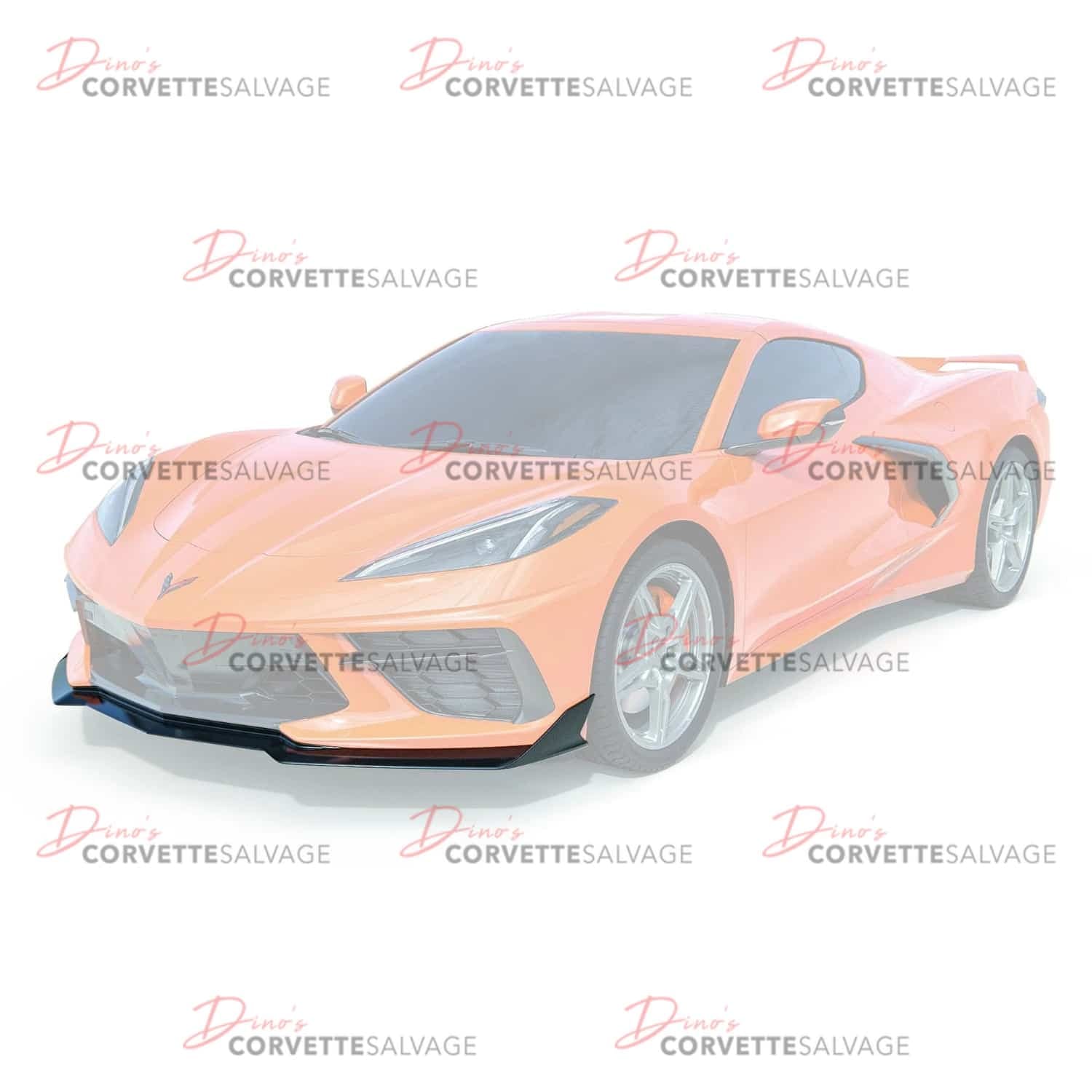 C8 Corvette New Carbon Flash Metallic 7VM Splitter 2020-2025