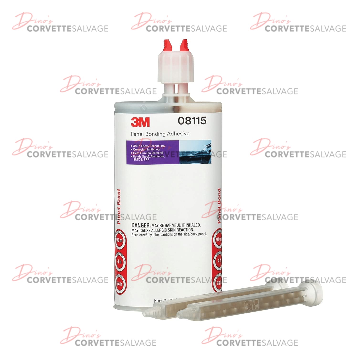 3M Panel Bonding Adhesive, 08115, OEM Recommended, Two-Part Epoxy, 200 ml/6.75 fl oz Cartridge, Black