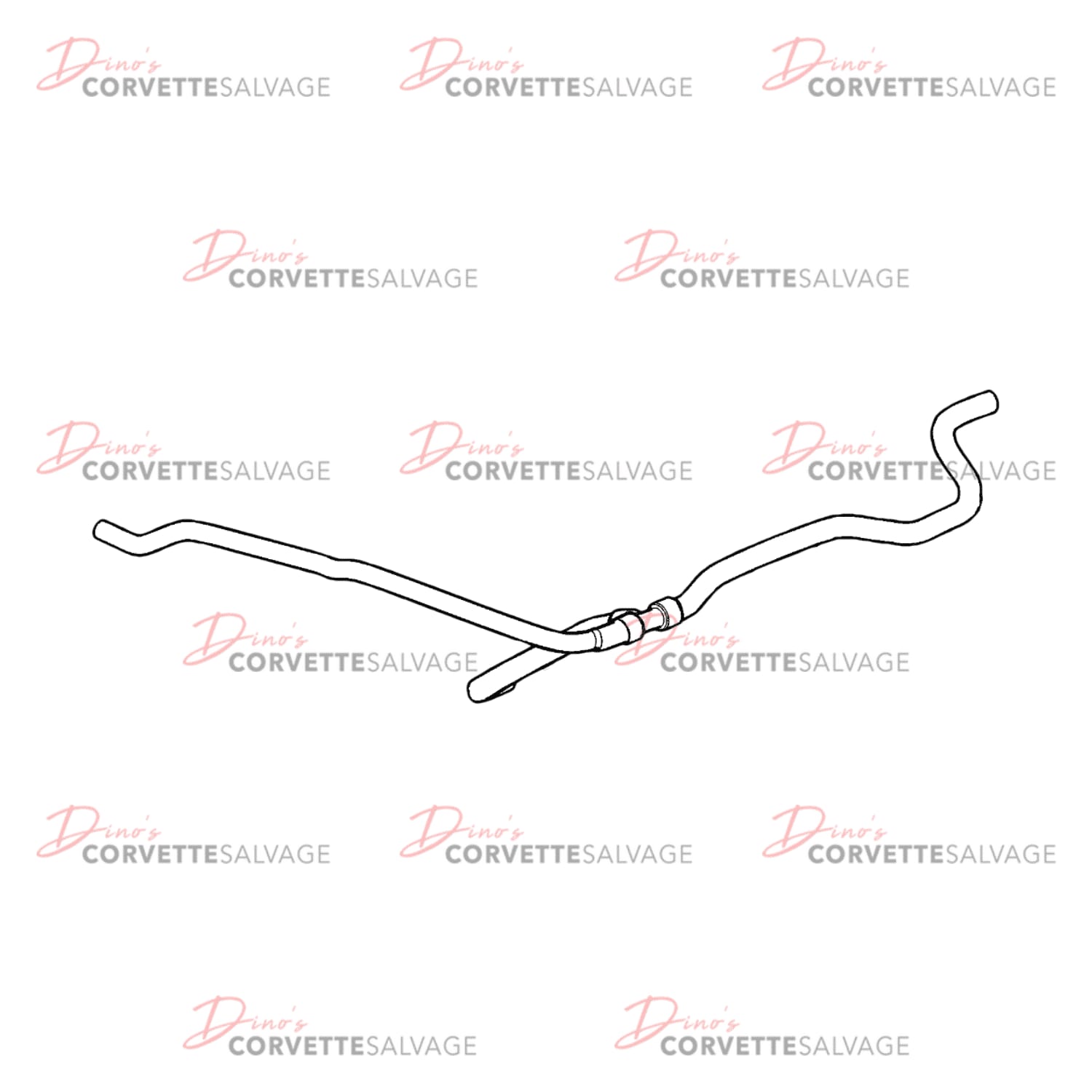C6 Used Radiator Surge Tank Outlet Hose 2005-2013
