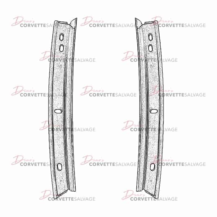 C6 New Front Side Door Window Rear Weatherstrip Retainer 2005-2013