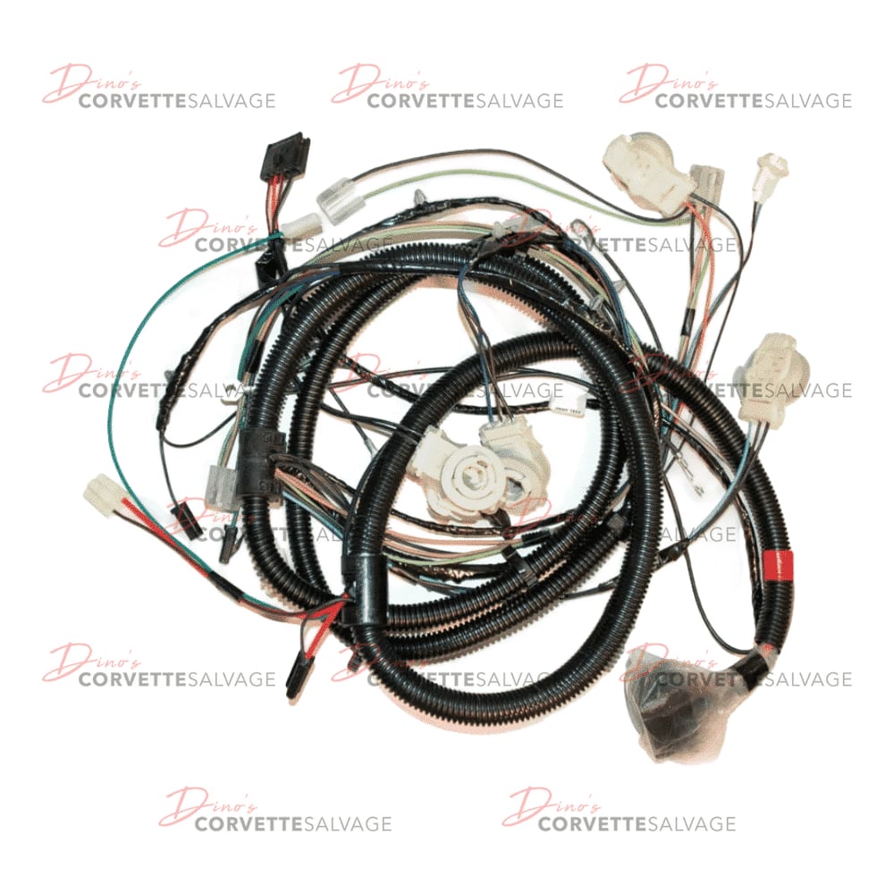 C3 New Headlight Wiring Harness with Digital Radio and Oil Temperature Gauge 1982