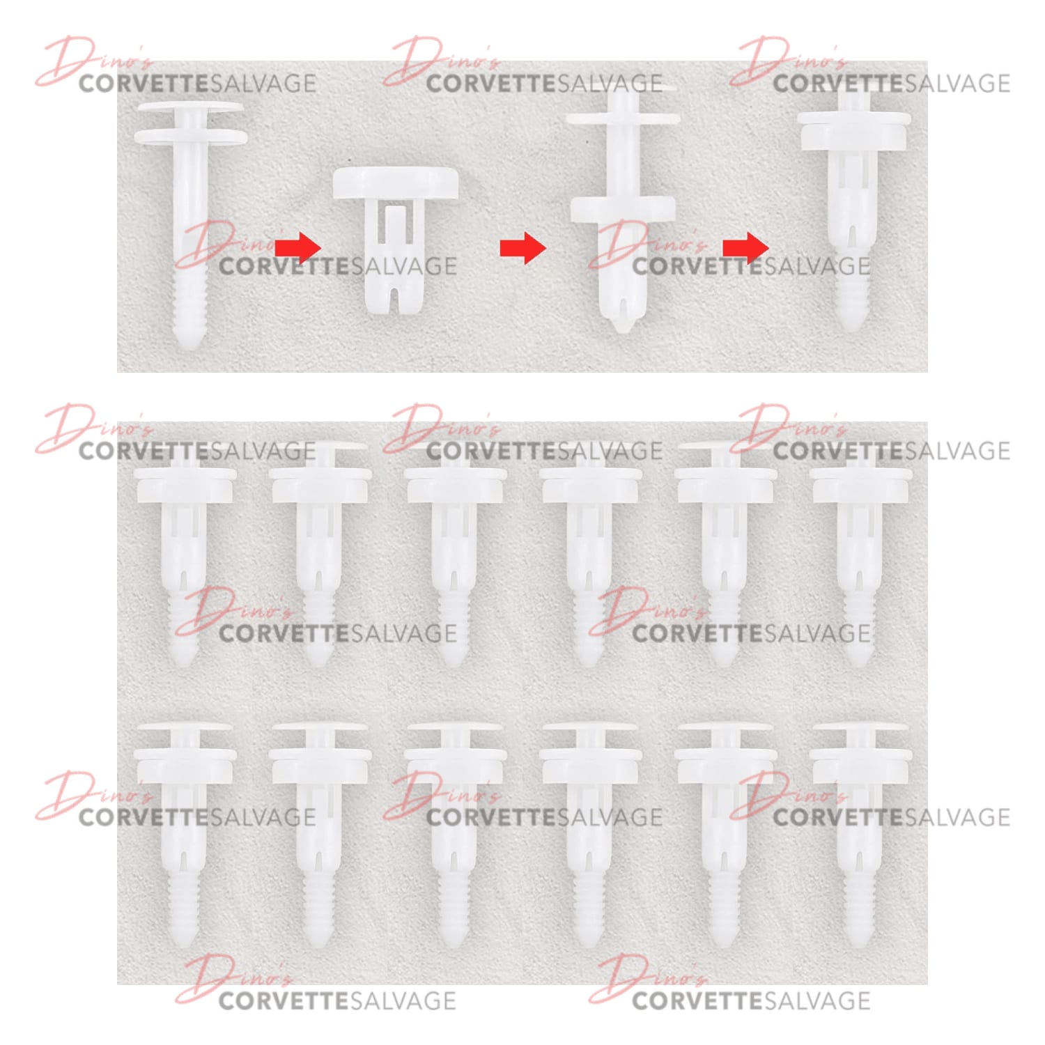 C5-C6 New Front Side Door Trim Panel Retainer 12 Piece Set 1997-2013