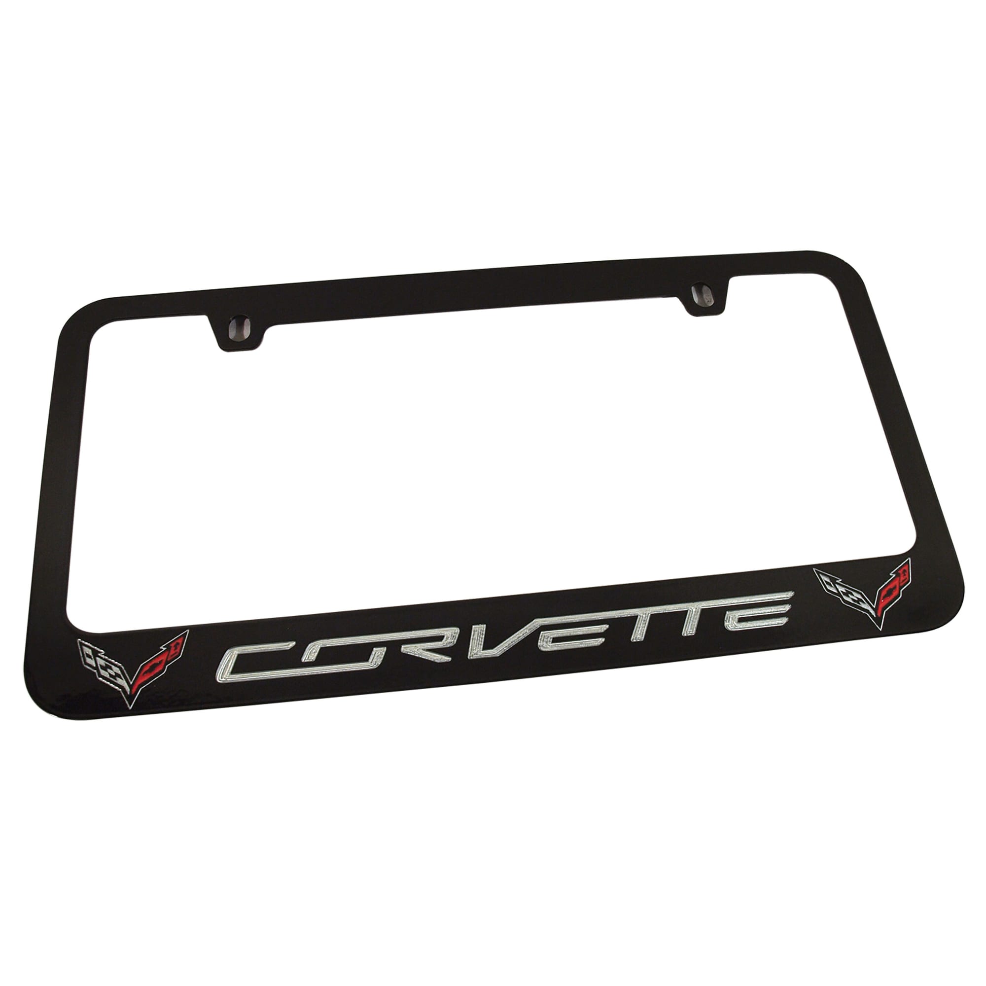 C7 New License Frame - Black with C7 Logo 2014-2019