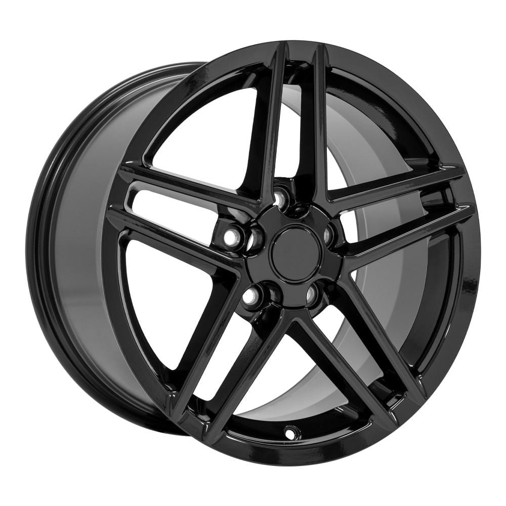 C4 New Gloss Black 17x9.5 Wheel and Tire Set of 4 (CV07) with 275/40r17 Toyo Extensa HP II 1988-1996