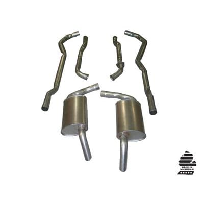 C3 New Exhaust System - 454 4-Speed 2.5 Inch with Low Profile Mufflers 1974