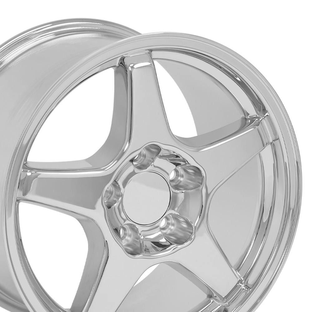 C4 New Chrome 17x9.5 Wheel Set of 4 (CV01) 1988-1996