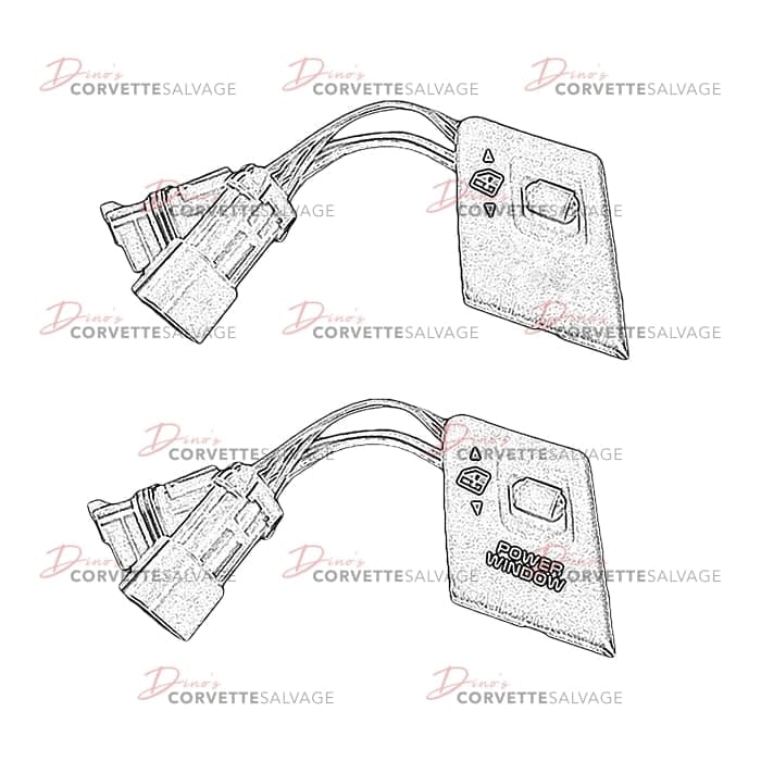 C4 Used Passenger-Side Window Switch 1990-1996