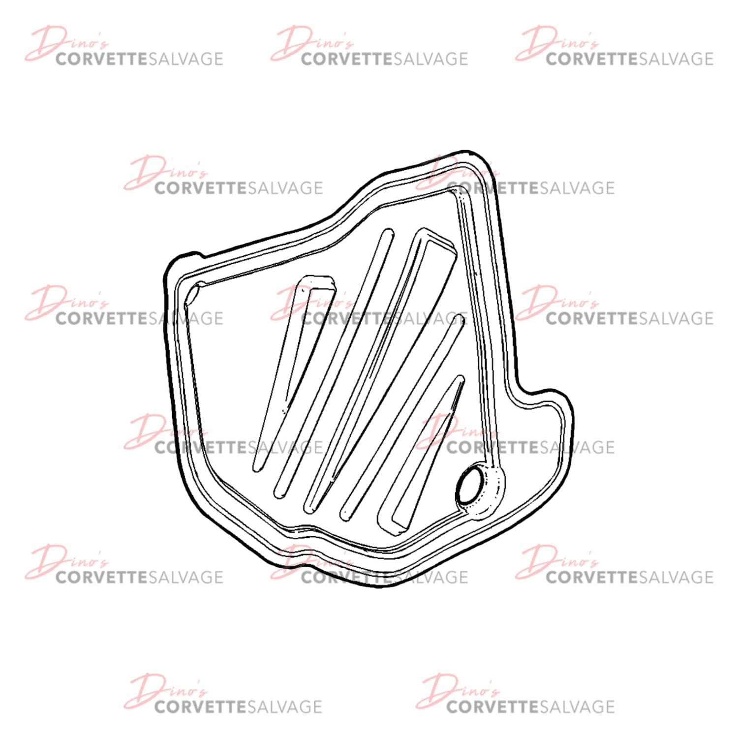 C8 Used Front Side Door Water Deflector 2020-2024