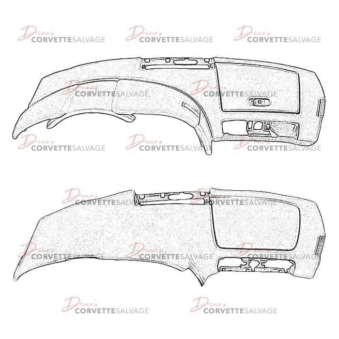 C4 Used Instrument Panel Upper Trim Panel 1990-1996