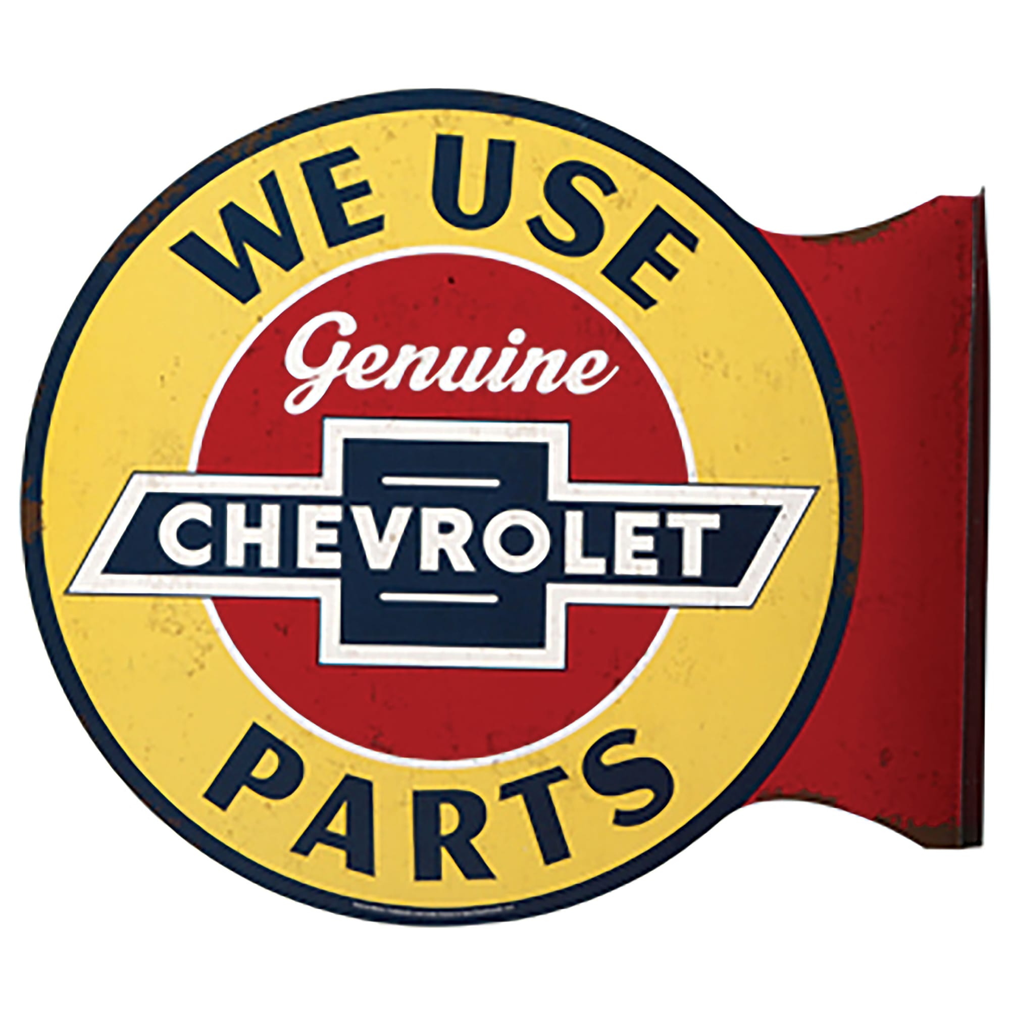 C1-C8 New Chevrolet Flanged Wall Sign - Chevrolet Genuine Parts 1953-2026