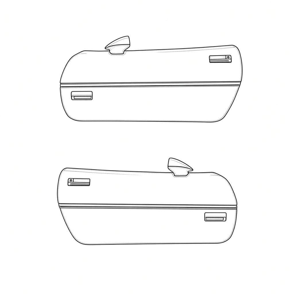 C4 ZR-1 door assembly sketch, driver and passenger
