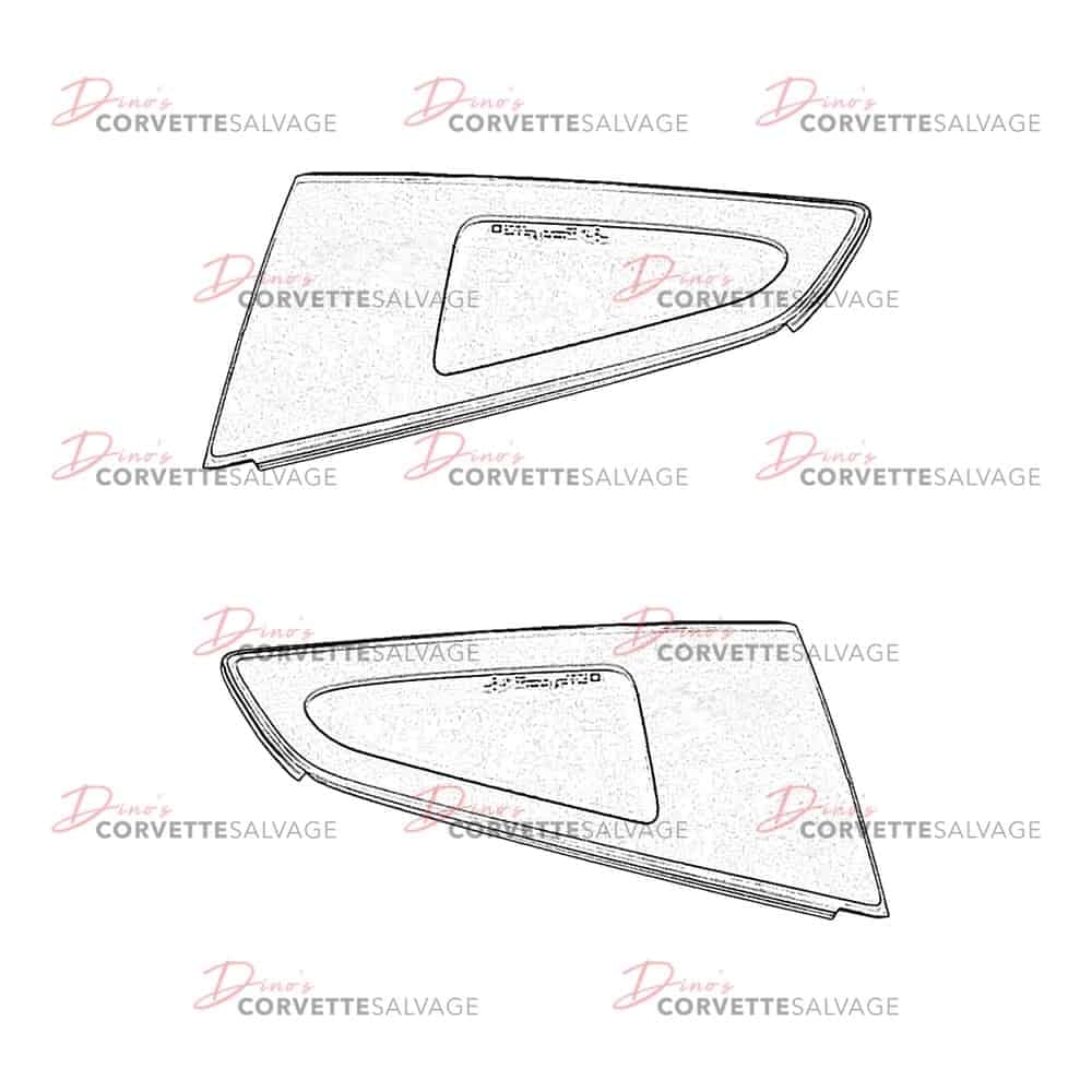 C7 Used Coupe Quarter Glass 2014-2019