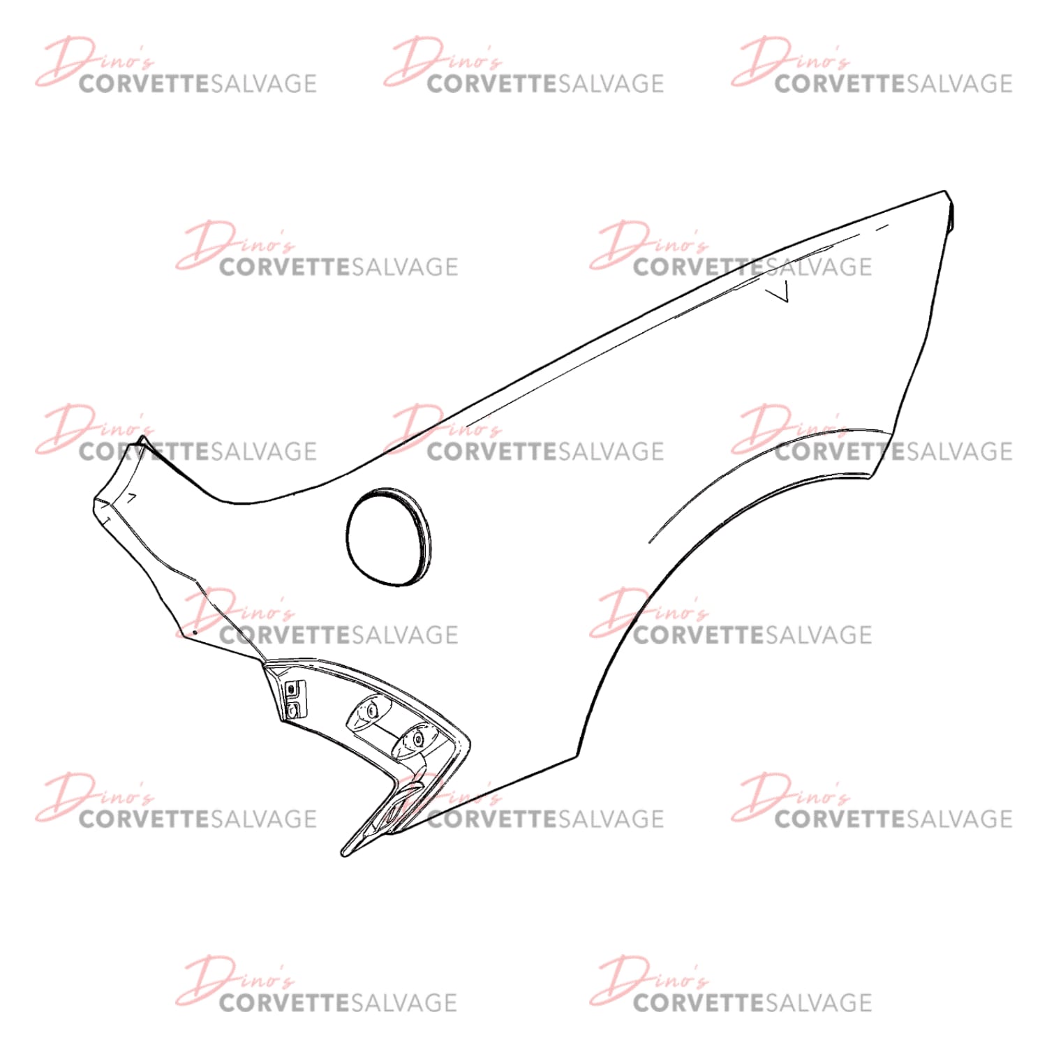 C8 Used Base Rear Quarter Panel 2020-2024