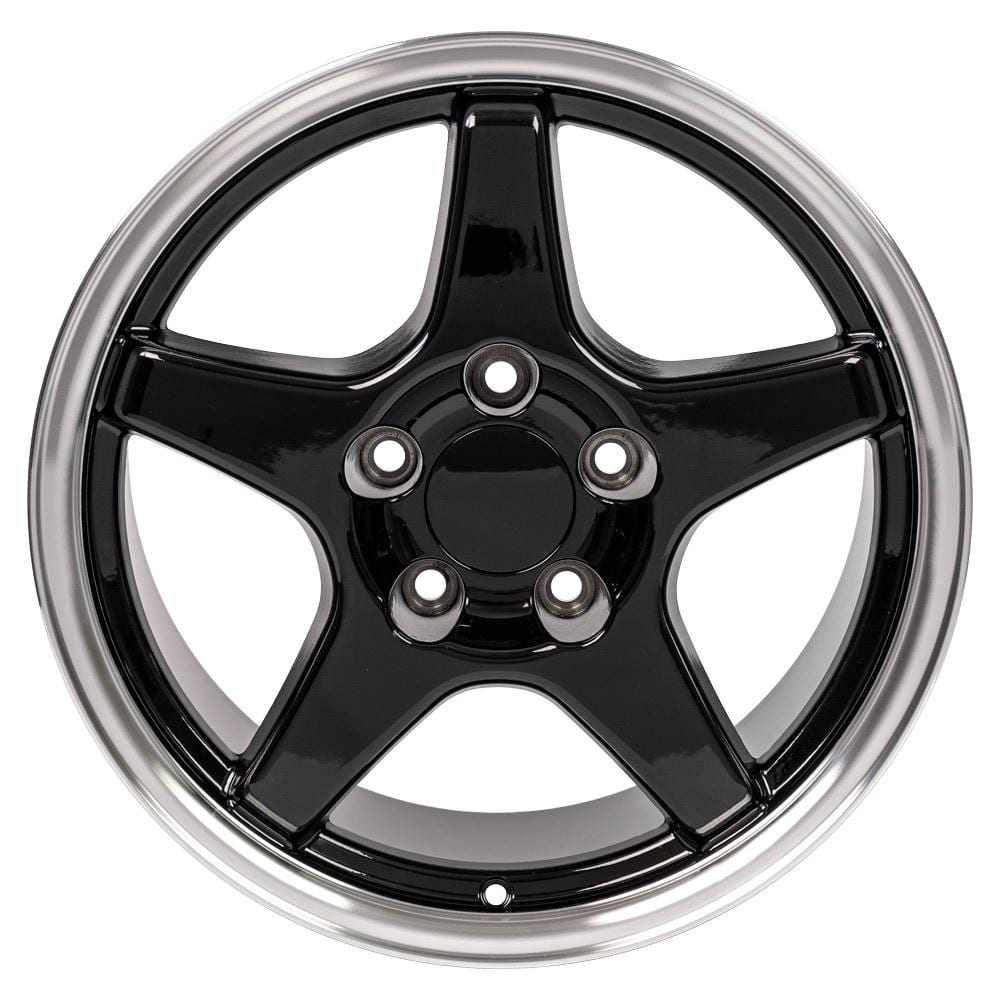 C4-C5 New Gloss Black Machined Lip 17x9.5 Wheel (CV01) 1988-2004
