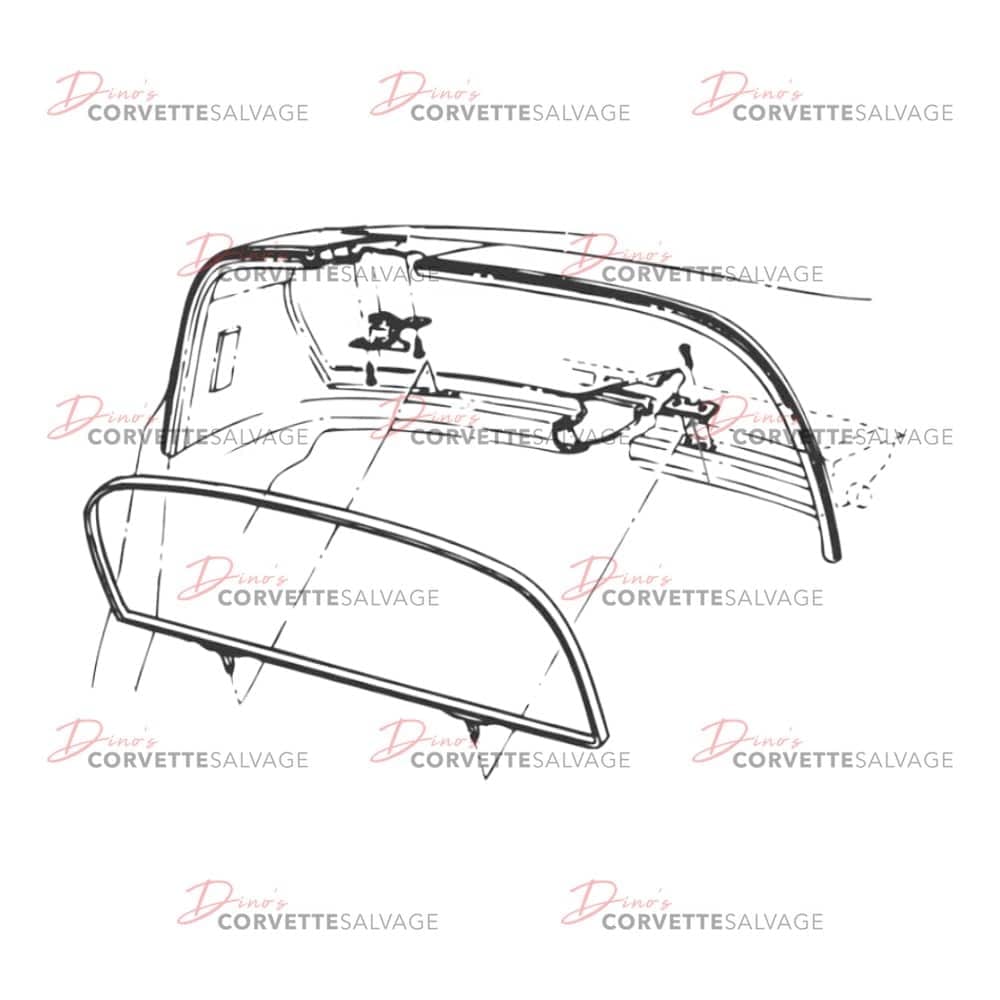 C3 Used Coupe Rear Pop Out Window Kit 1968-1972