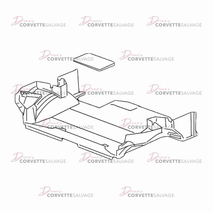C6 Used Coupe Rear Compartment Floor Panel Carpet 2005-2013