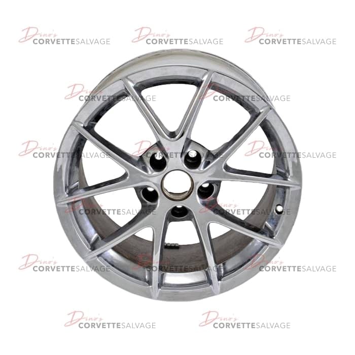 C6 Used Z06 Chrome Front Spider 18x9.5 Wheel 2009-2012
