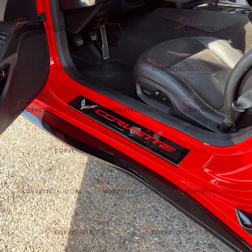 C7 Corvette New Door Sill Plate Cover Set 2014-2019