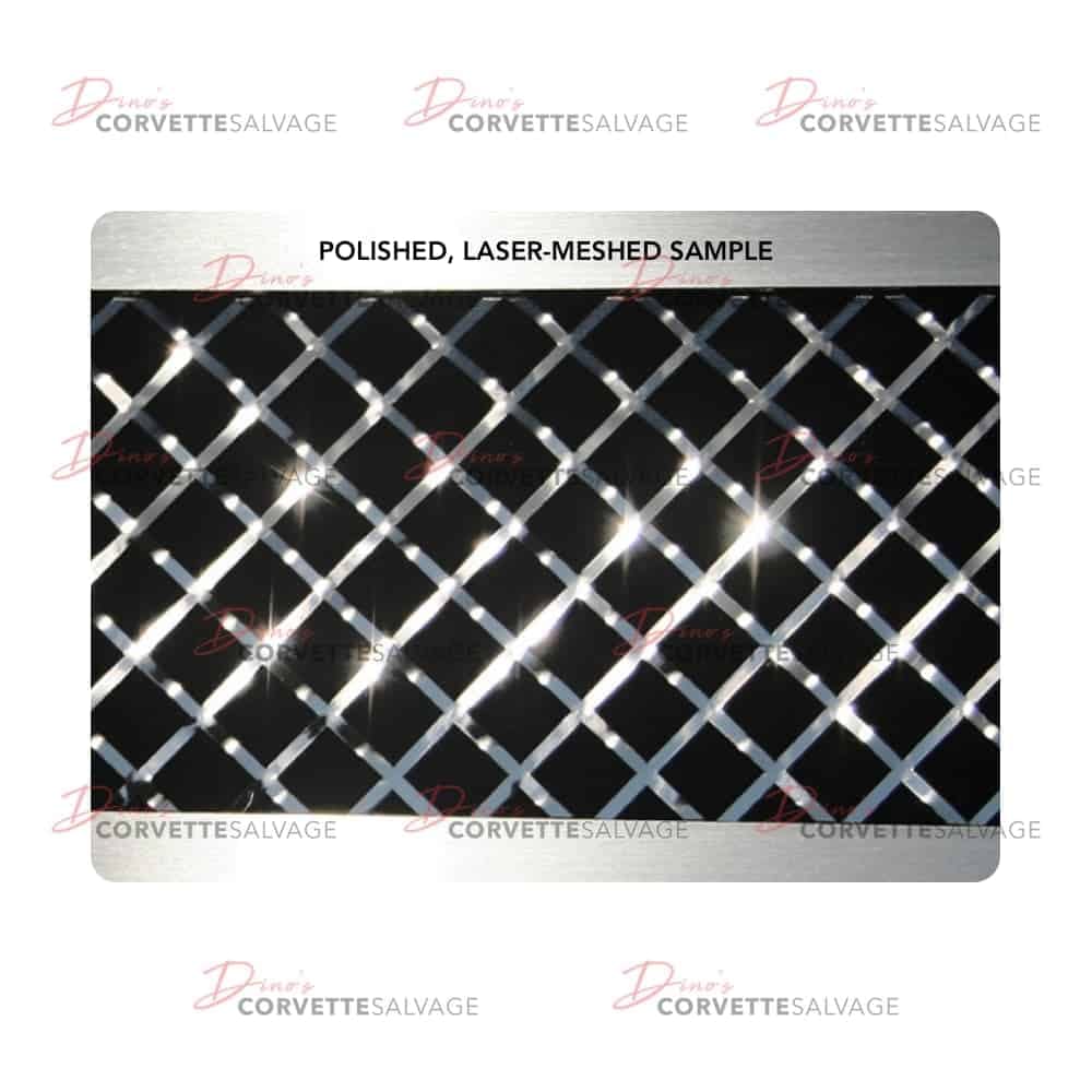 C5 Corvette New Stainless Steel, Laser-Meshed Front Side Marker Light Grille Set 1997-2004 Sample