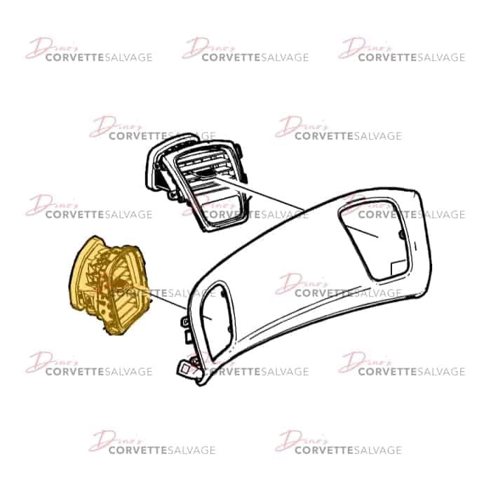 C7 Used Inner Instrument Panel Center Air Outlet 2014-2019