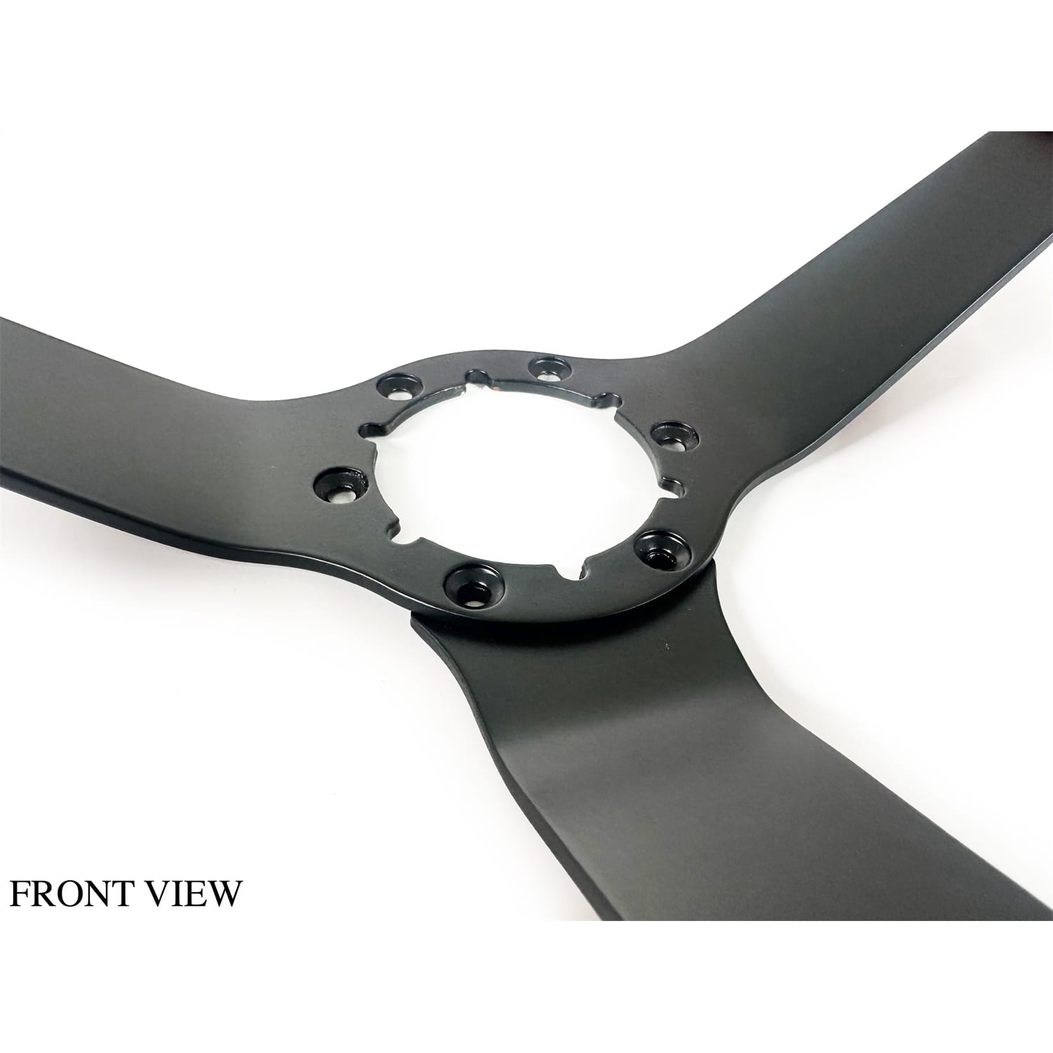 C3 New Grey Leather Steering Wheel Black Spokes 1977-1982