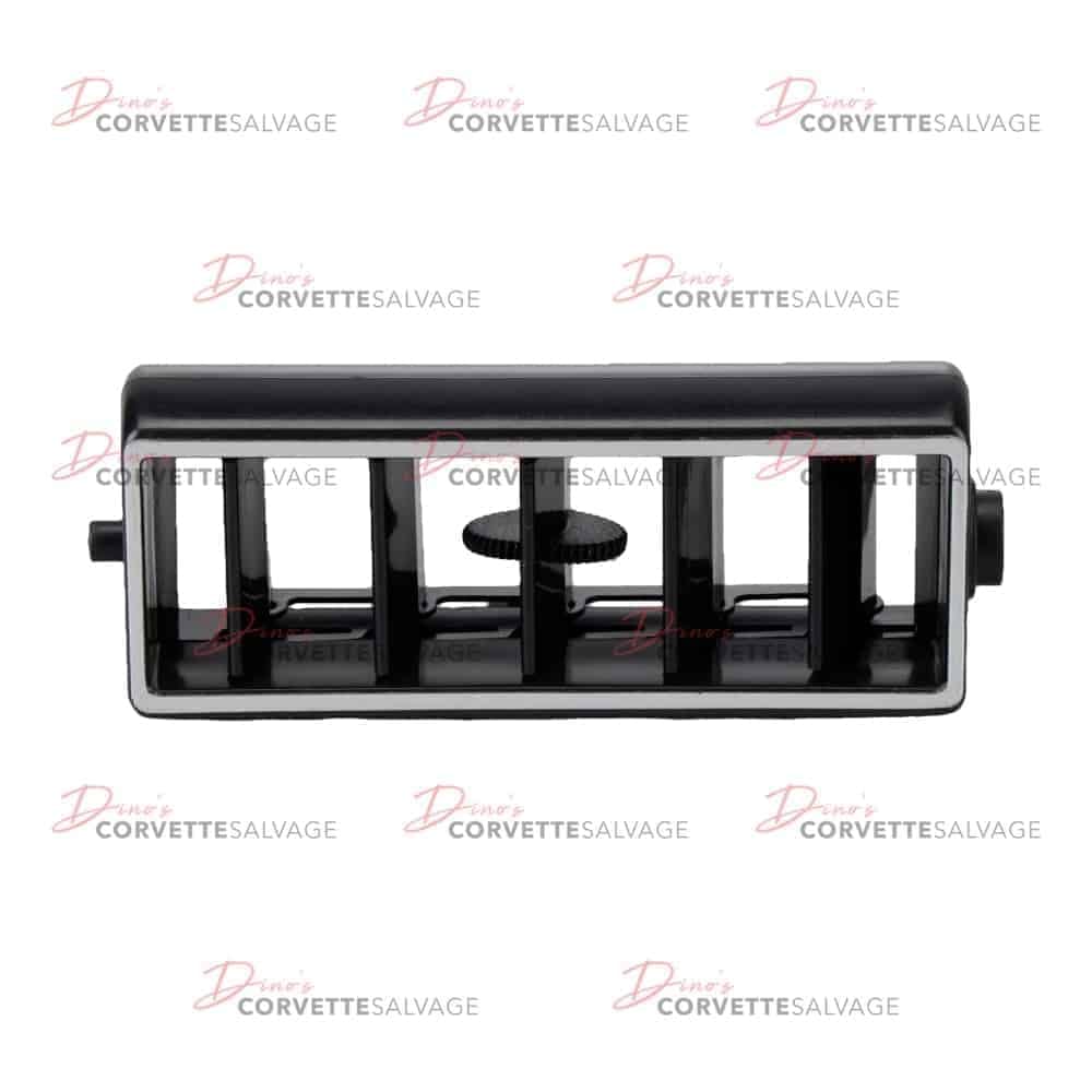 C3 New Black w/ Chrome Upper Center Dash Air Vent Deflector 1977-1982
