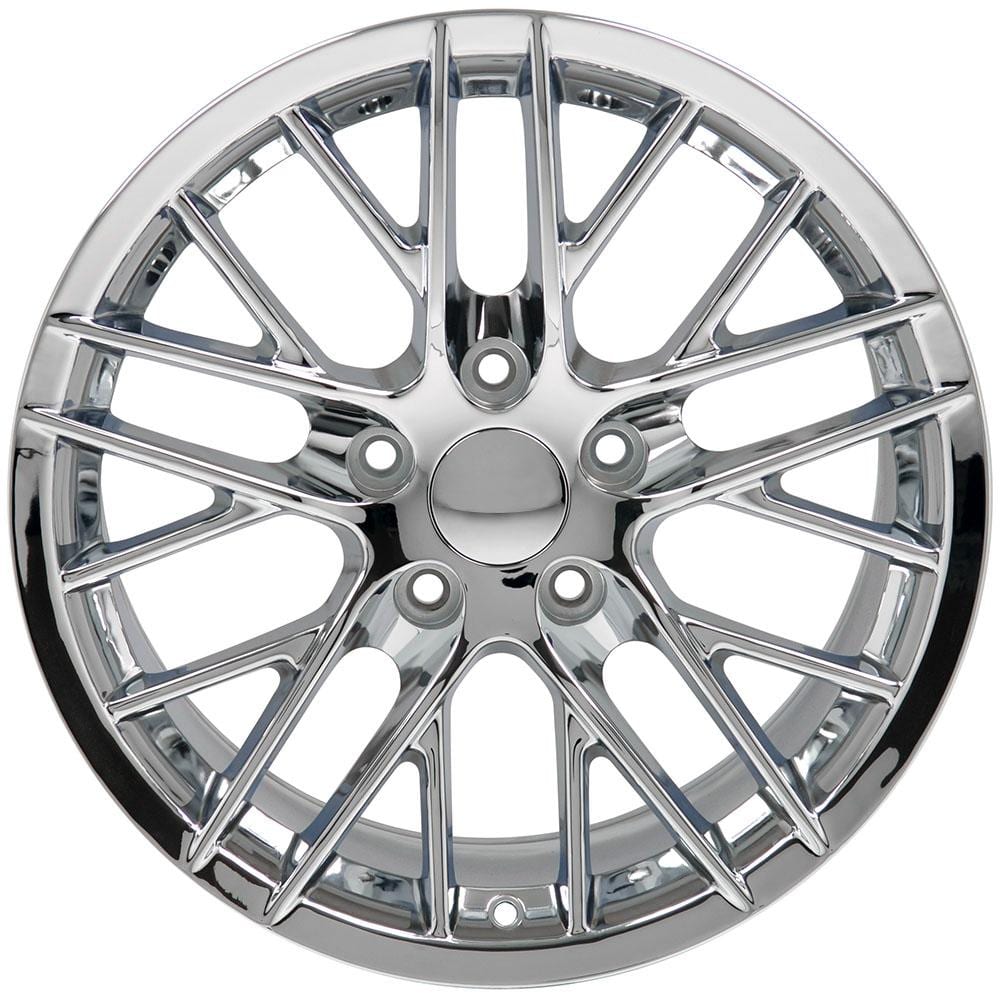 C4 New Chrome 17x9.5 Wheel and Tire Set of 4 (CV08) with 275/40r17 Toyo Extensa HP II 1988-1996