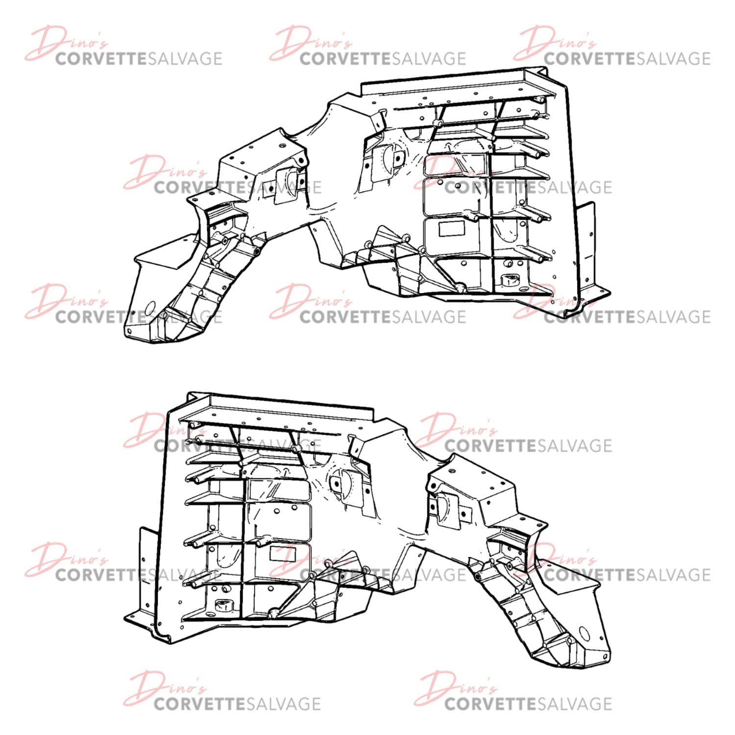 C8 Used Underbody Front Side Rail 2020-2024