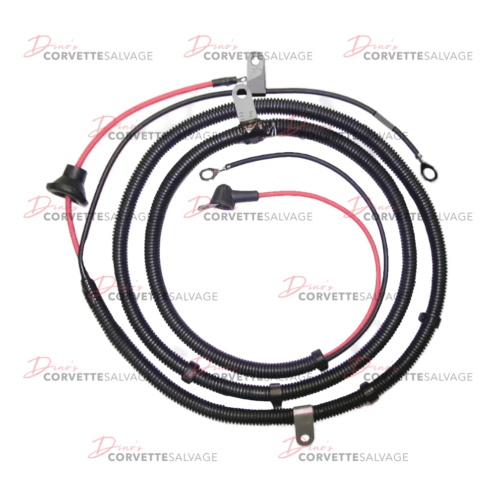 C3 New Alternator To Battery Wiring Harness 1980-1982