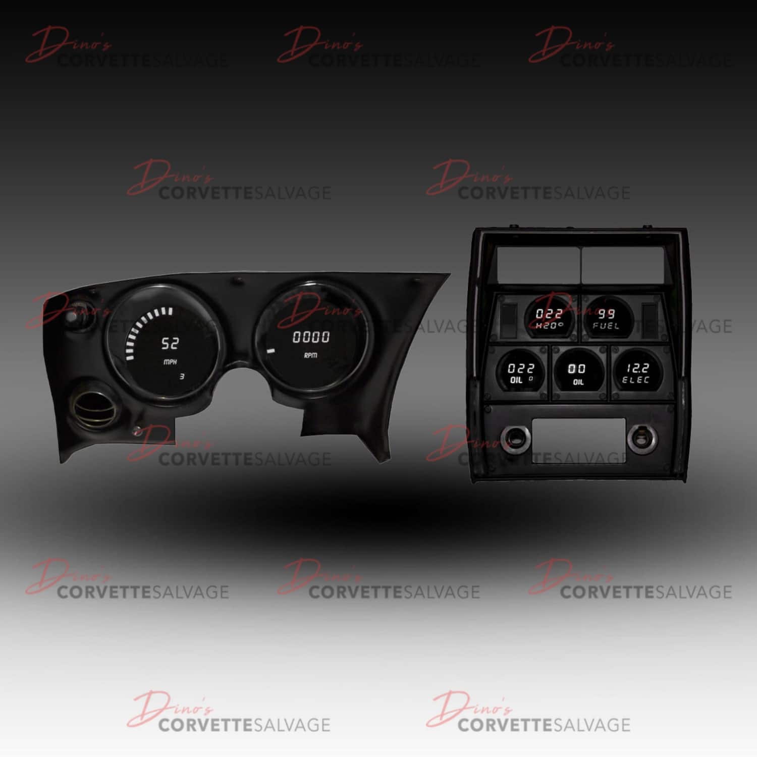 C3 New LED Digital Gauge Panel 1968-1977